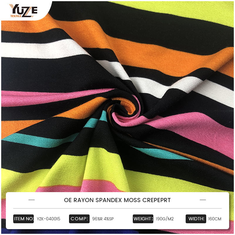 YZK, (IV) XV OE Rayon spandex Moss Crepeprt