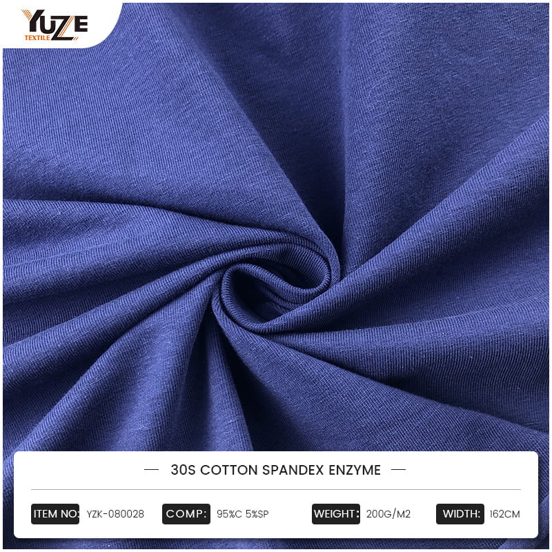 YZK, 080028 30s Cottonus Spandex enzyme