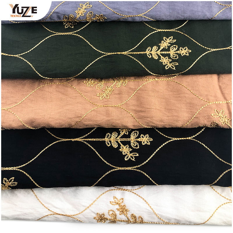 YZW-030137-6 RN lignum crepe embroidery