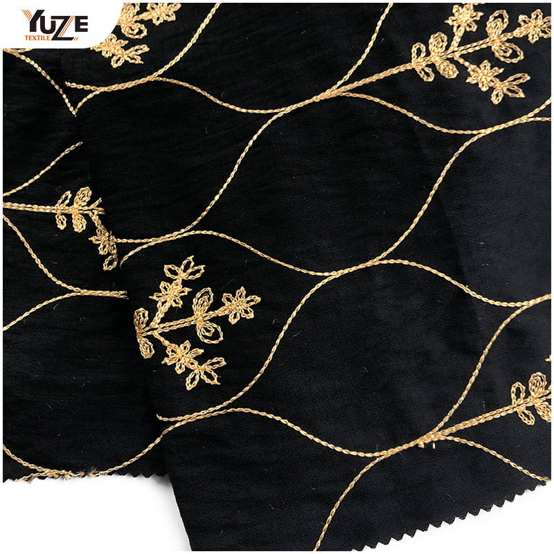 YZW-030137-6 RN lignum crepe embroidery